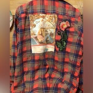 NEW! Upcycled Stevie Nicks FLANNEL,